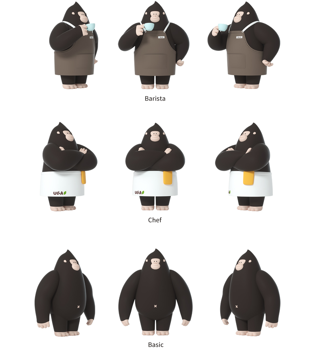 울라 캐릭터 3D 턴어라운드