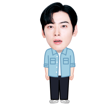 신한은행 잘생긴 차은우 이모티콘