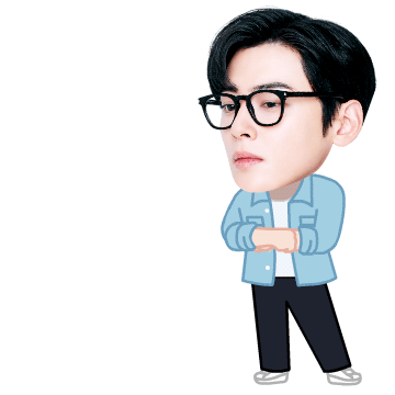 신한은행 잘생긴 차은우 이모티콘