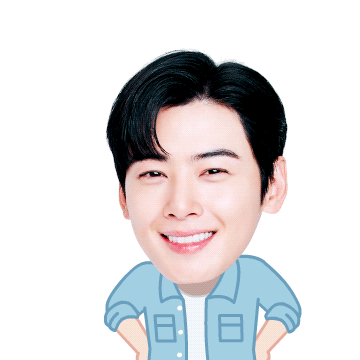 신한은행 잘생긴 차은우 이모티콘