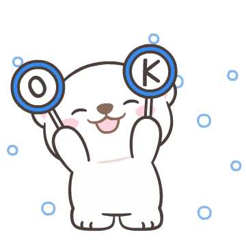 화이트 쿨고미 이모티콘